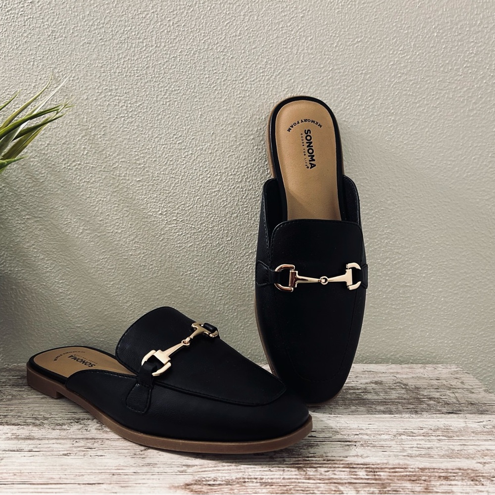 Sonoma Women's Black Slip-On Loafers- Brand New with/box
